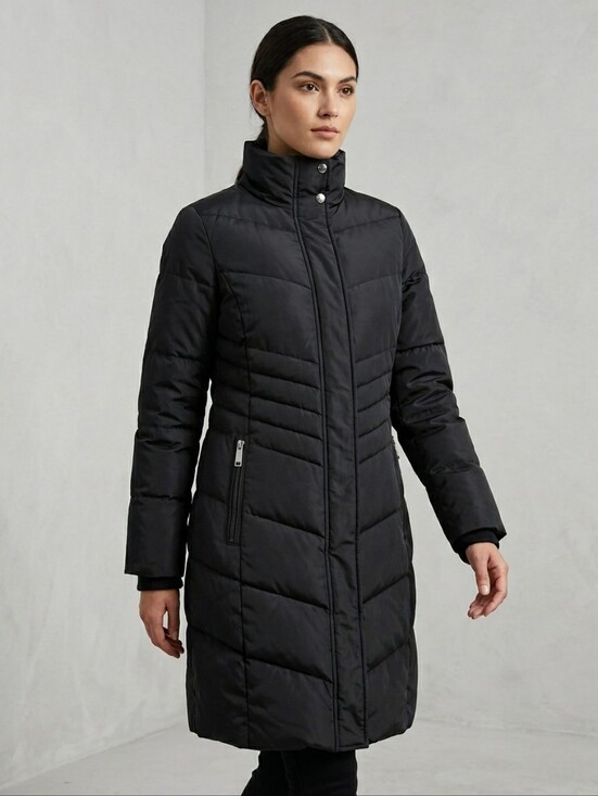 cleo Jackets & Blazers - Cleo Down Black Women's Coat